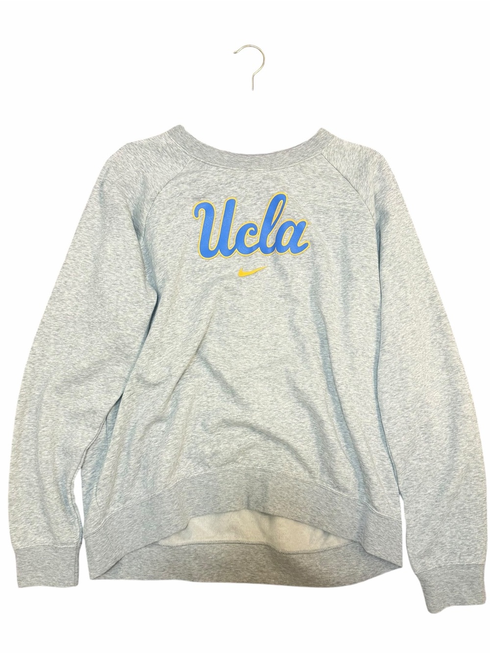 Nike UCLA Bruins Gray Fleece Crewneck Sweatshirt XL Collegiate